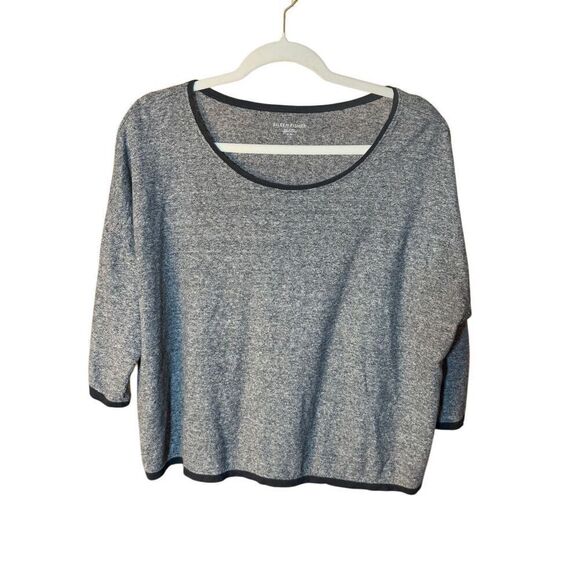 Eileen Fisher Cotton Linen Blend 3/4 Sleeves Knit Top Sz M minimalist lagenlook - Picture 1 of 8